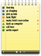 Task list sorted by calendar
